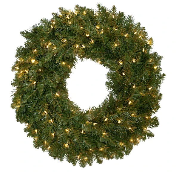 36" Ashton Spruce Wreath - Clear LED 
