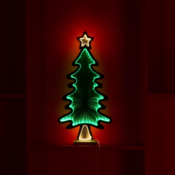 Tree with Star Infinity Light 25"H 