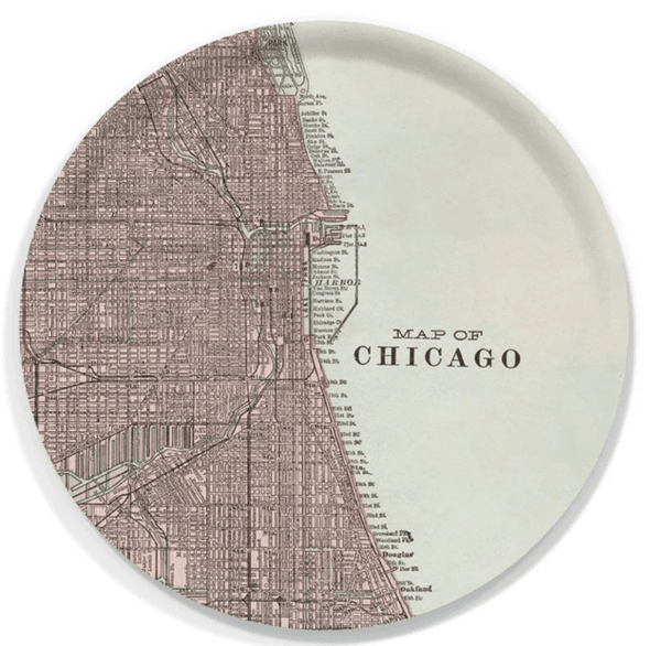 Birchwood Round Tray Chicago  15.7" 