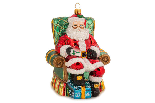 Huras Family Santa in His Favorite Chair Ornament 