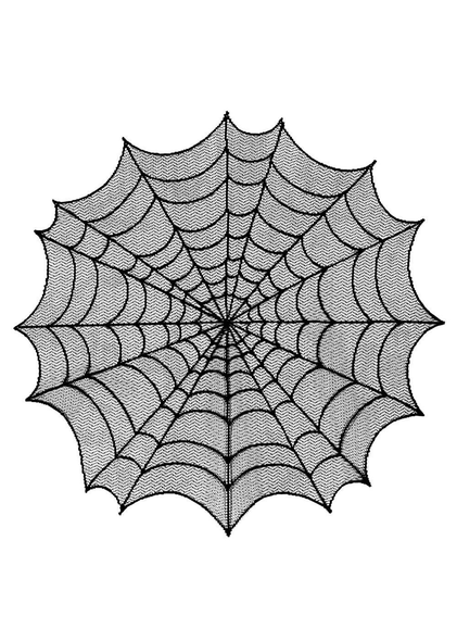 Spider Web Round Table Topper, 30" Black