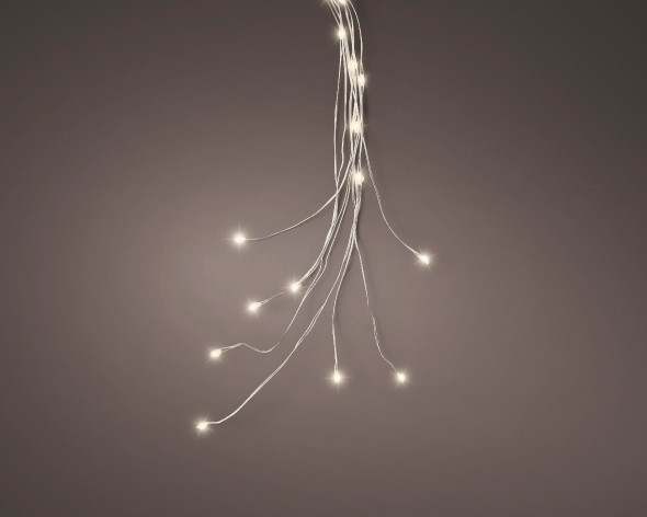 Micro LED Warm White Bunch 96 Light Set 3.6 ft. Battery Operated with Silver Wire Micro LED Warm White Bunch 96 Light Set 3.6 ft. Battery Operated with Silver Wire