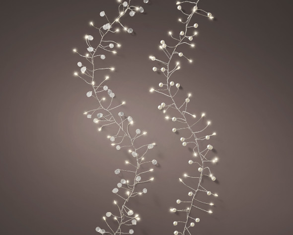 Micro LED Warm White Cluster 100 Light Set 3.93 ft. B/O on Silver Wire Micro LED Warm White Cluster 100 Light Set 3.93 ft. B/O on Silver Wire