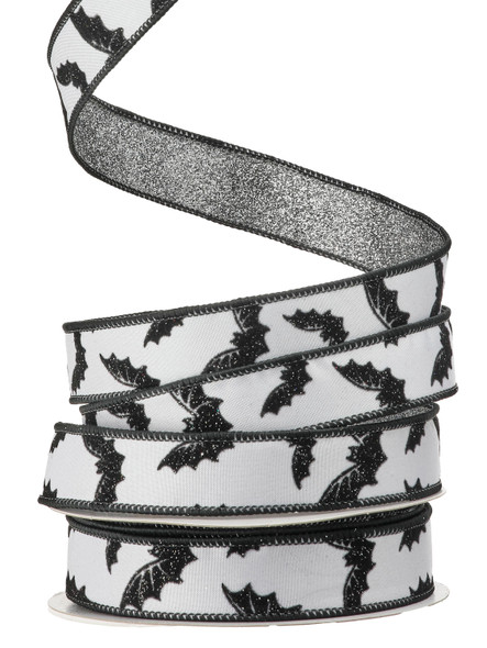 Bat Glitter Ribbon 1"x10yd 