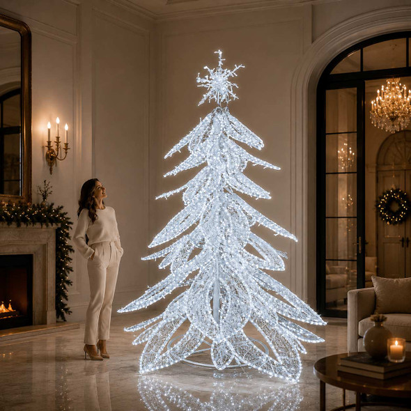 9' Designer Christmas Tree With 1400 Cool/Warm White LED Lights 