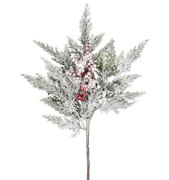 Snowy Cedar w/Berry Pick 16"