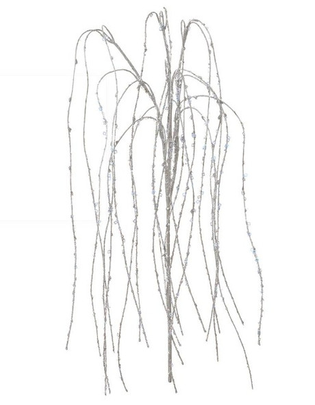 52" Clear & Silver Beaded Hanging Spray