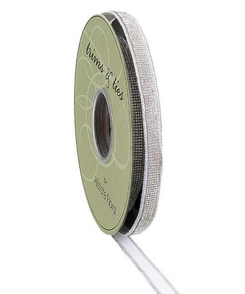 Silver Diamond Ribbon 0.5"W X 10yd 