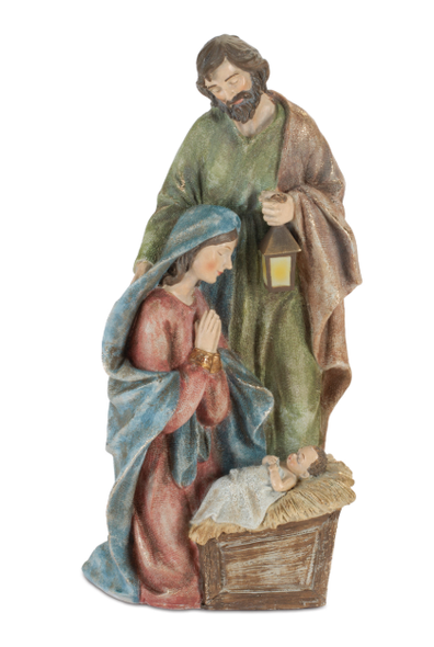 Holy Family Nativity Resin 14.25"