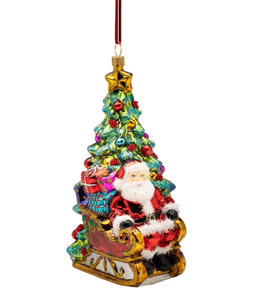 Huras Family Winterwald Santa European Blown Ornament