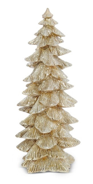 9.5" Gold Glitter Trees