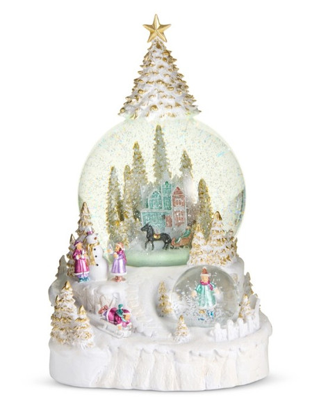 9.5" Animated Frozen Elegance Lighted Water Globe