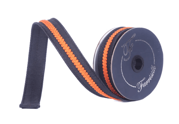 Belace Orange & Black Ribbon 1"X10yd 