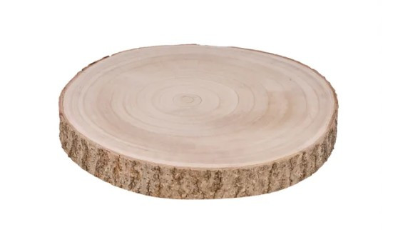 Paulownia Disc w/Bark Dia 11"-13"