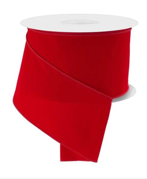 Outdoor red Velvet Ribbon 6" X 50yd 
