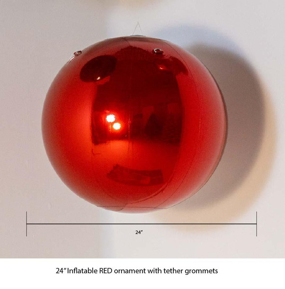 Christmas Red Inflatable Ornament 23.5" Dia 