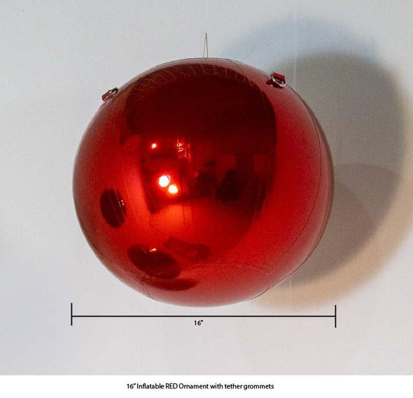 Christmas Red Inflatable Ornament 15.75" 