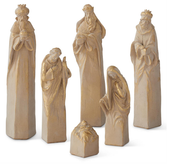 Tan & Gold Nativity 6-Pieces