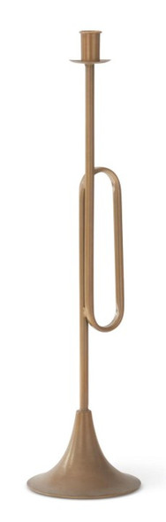 23" Gold Trumpet Taper Candle Holder