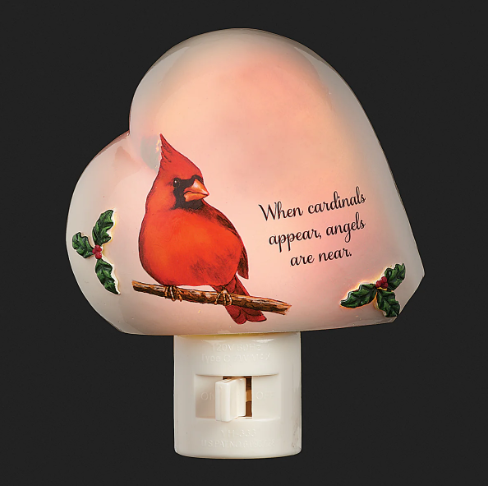 Cardinal Angel Night Light 4.25"