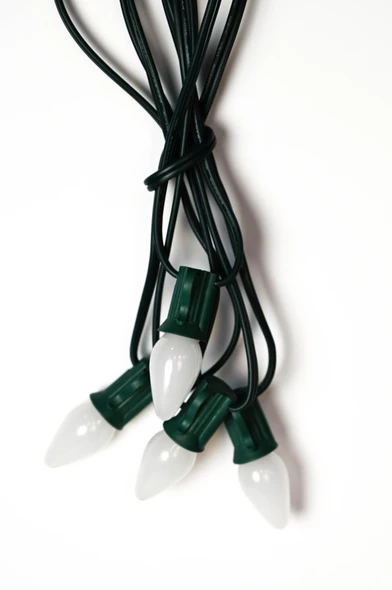 Clear C7 Light String 38.5' w/25L 18" Spacing