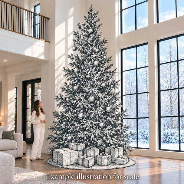 12' Geneva Fir Tree - Clear LED 