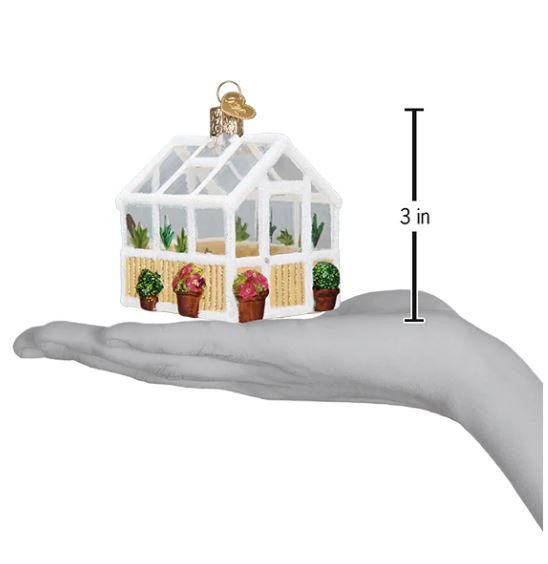 Old World Greenhouse Glass Christmas Ornament 