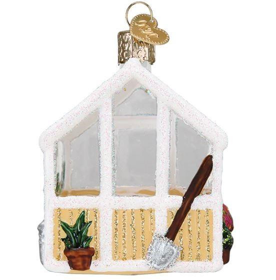 Old World Greenhouse Glass Christmas Ornament 