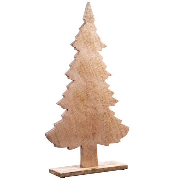 35.5" Wood Tree Tabletop Decor 
