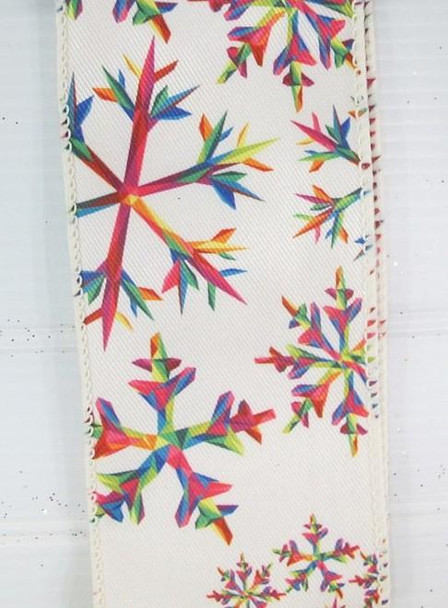 Multicolor Snowflake Ribbon 