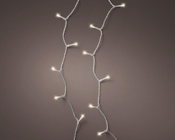 LED Durawise Warm White Battery Operated 192 Count Light Set 47 ft. with Transparent Wire 