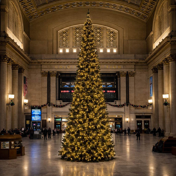 16' Slim Tower Tree - Clear LED