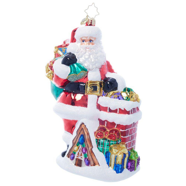 Radko Down the Chimney St. Nick Ornament 