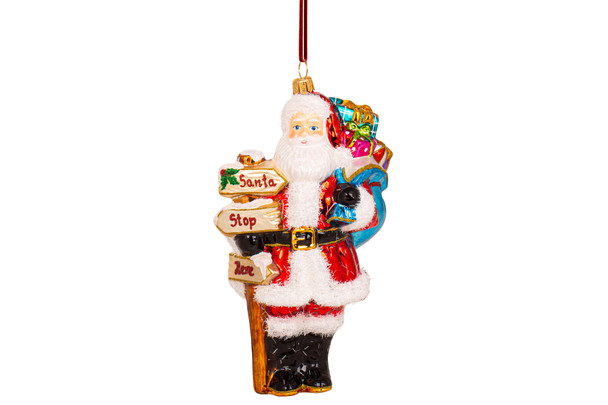 Huras Family Santa Stop Here Ornament 