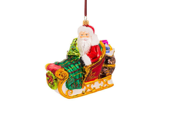 Huras Family Santas Sleigh Looks Cozy Ornament 