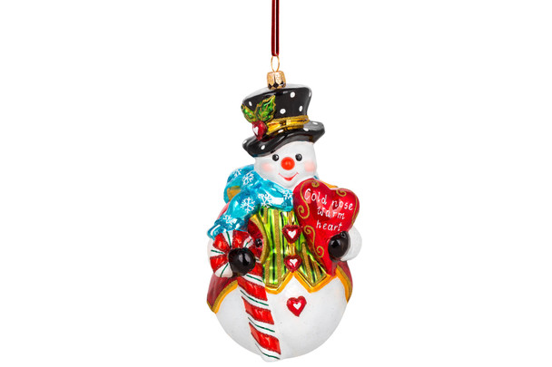 Huras Family Cold Nose Warm Heart Snowman Ornament 