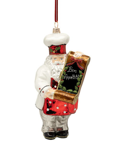 Huras Family Bon Appetit From the Chef European Blown Ornament (No Date) 