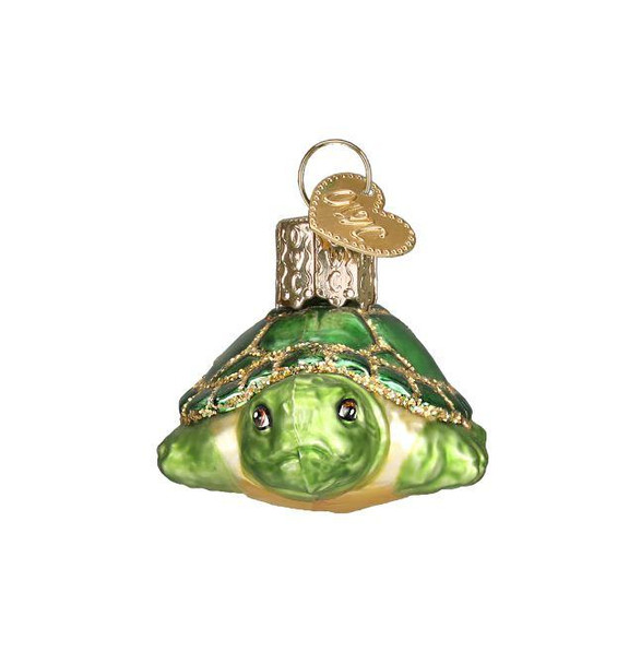 Old World Small Turtle Glass Christmas Ornament 