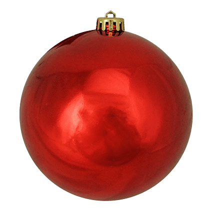 Red Shiny Shatterproof Ball Ornament 12" 