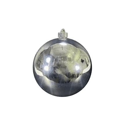 Silver Shiny Shatterproof Ball Ornament 10" 