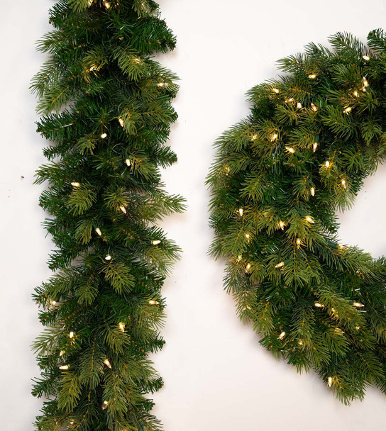 24" Annabelle Pine Wreath - Clear LED 