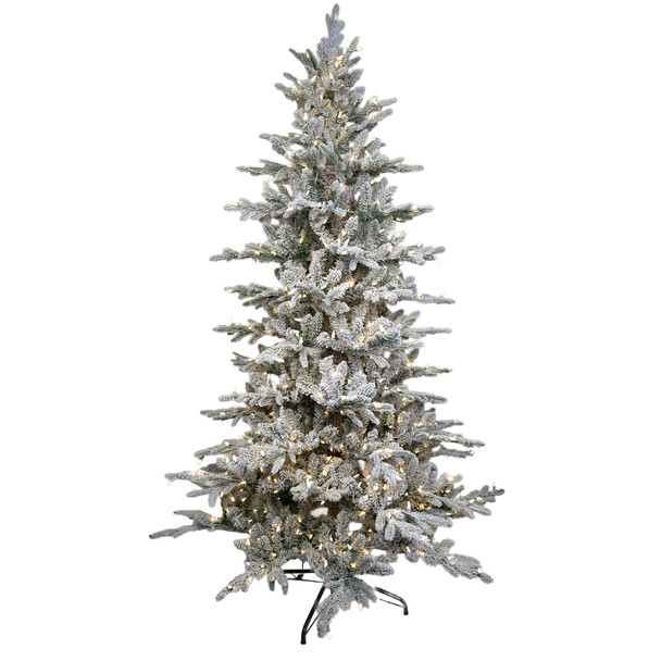 10' Flocked Appalachian Fir TREE - CLEAR LED 10' Flocked Appalachian Fir TREE - CLEAR LED
