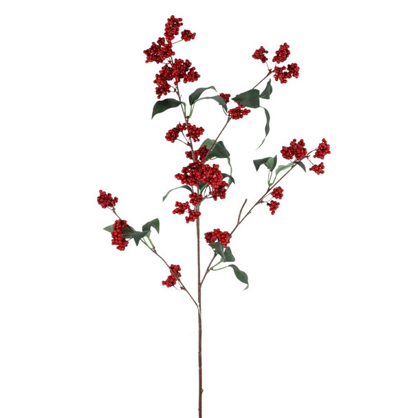 Elderberry Spray Red Green 35"