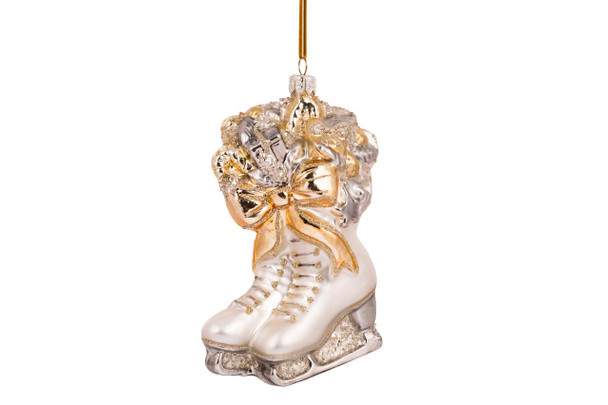 Huras Family Silver and Gold Ice Skates Ornament 