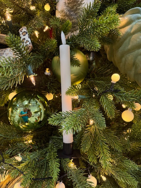 Black Metal Taper Candleholder Clip 1.75"