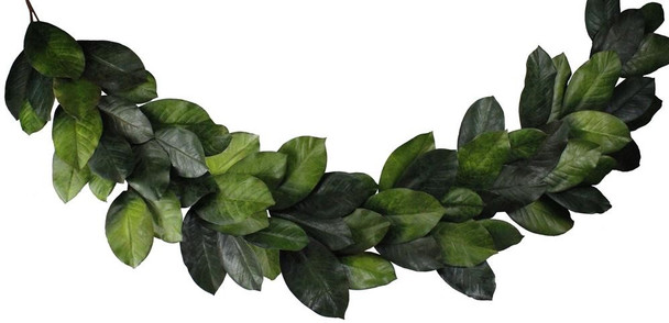 Green Magnolia Leaf Garland 6'