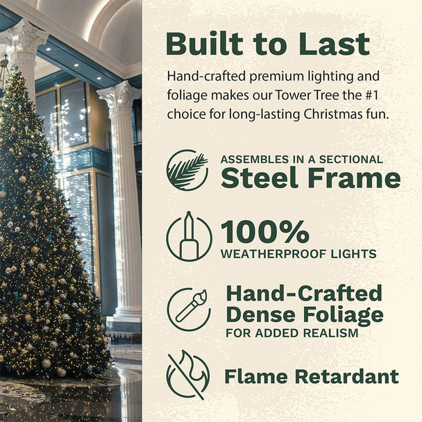 24' Tower Tree complete kit - Clear LED (Pre-Order For 2027 Season)