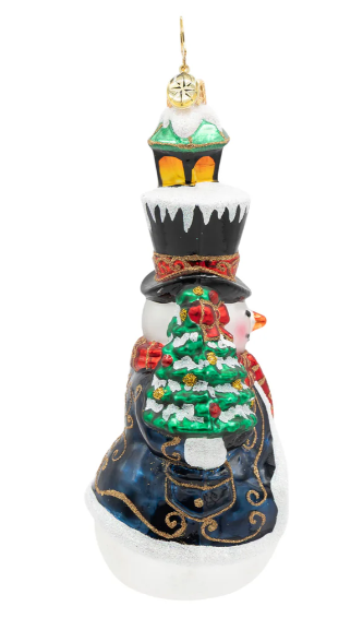 Radko The Holiday Gentelman Snowman Christmas Ornament