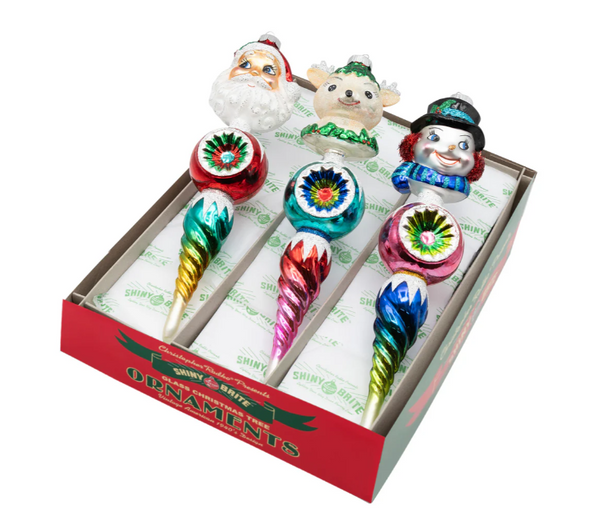 Radko - Shiny Brite Christmas Confetti 3 Count 10.5" Figure Rounds