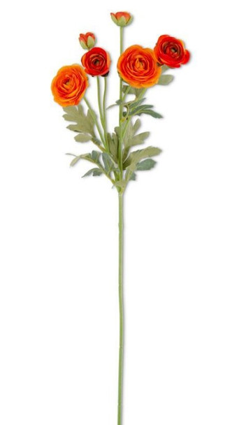 Orange Ranunculus Spray 26"